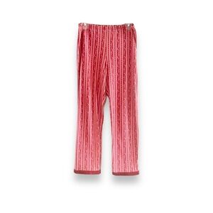 Christmas Holly Vintage PJ Bottoms with Red Satin Ankle Trim Great Condition